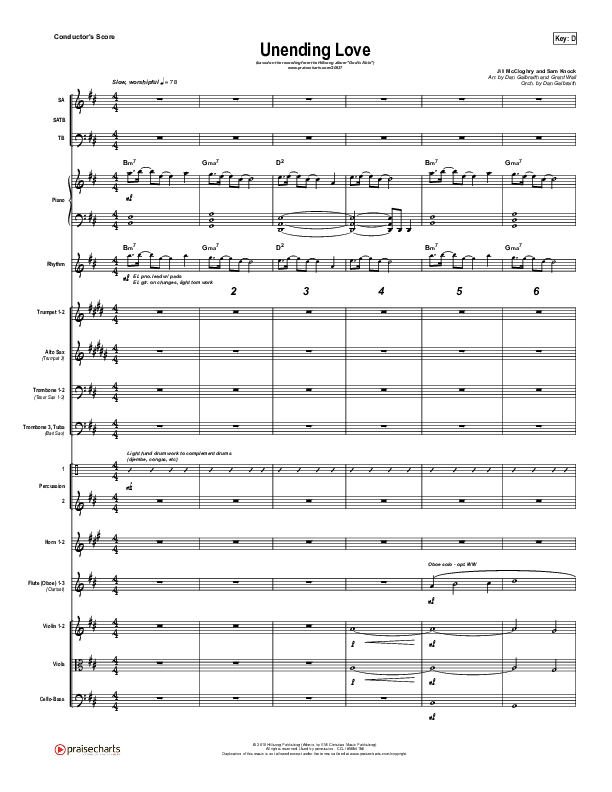 Unending Love Conductor's Score (Hillsong Worship)
