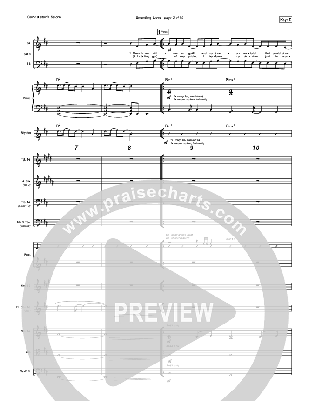 Unending Love Conductor's Score (Hillsong Worship)