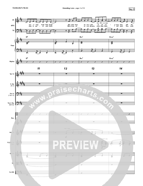 Unending Love Conductor's Score (Hillsong Worship)