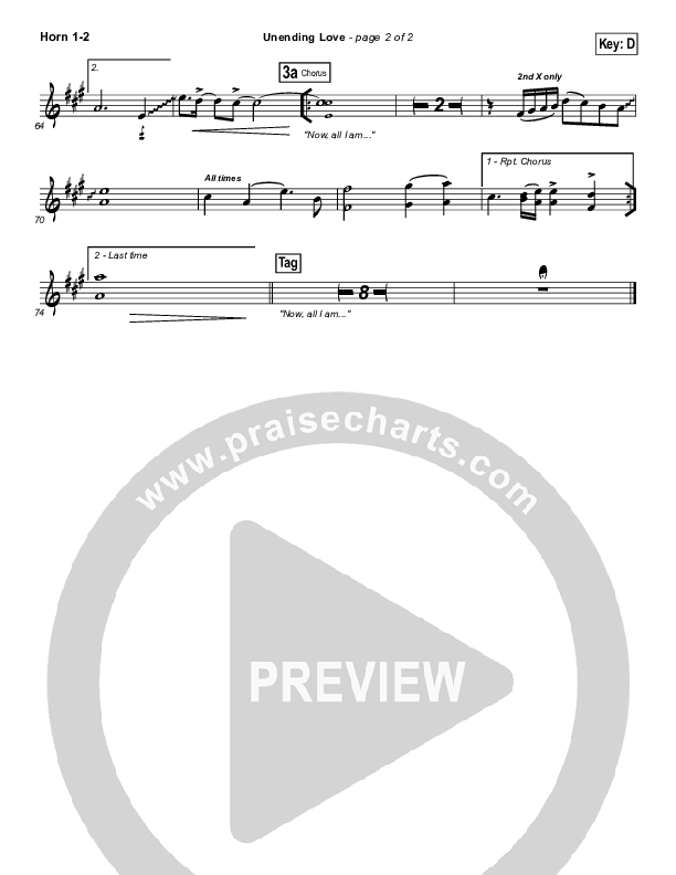 Unending Love French Horn 1/2 (Hillsong Worship)