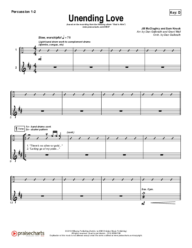 Unending Love Percussion 1/2 (Hillsong Worship)