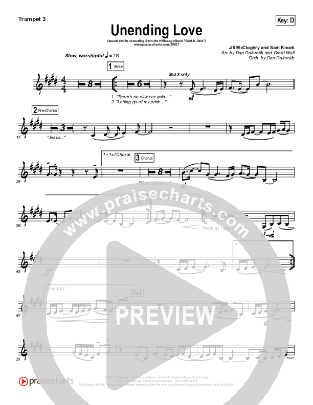 Unending Love Trumpet 3 (Hillsong Worship)