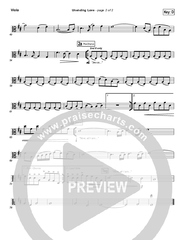 Unending Love Viola (Hillsong Worship)