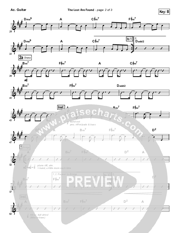 The Lost Are Found Acoustic Guitar (Hillsong Worship)