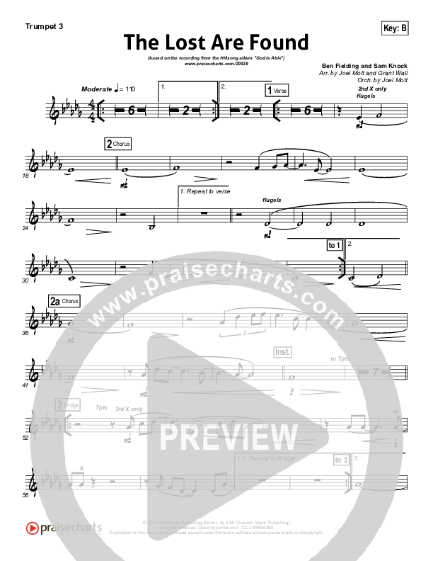 The Lost Are Found Trumpet 3 (Hillsong Worship)