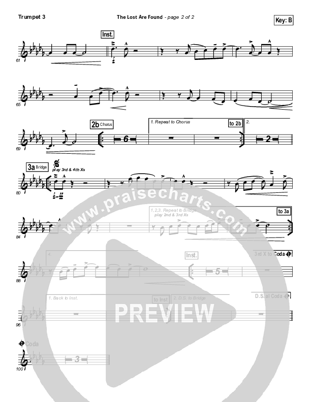 The Lost Are Found Trumpet 3 (Hillsong Worship)