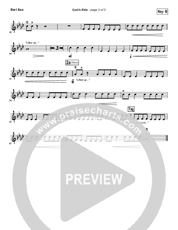 God Is Able Bari Sax (Hillsong Worship)