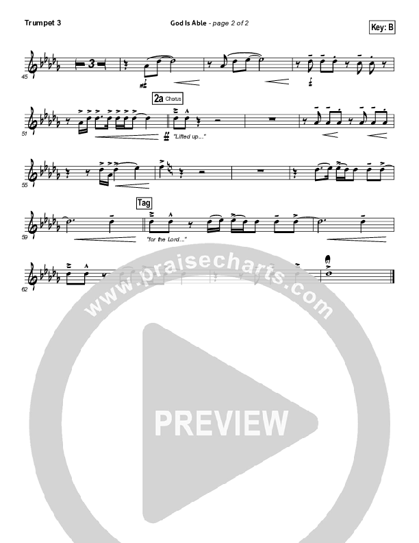 God Is Able Trumpet 3 (Hillsong Worship)