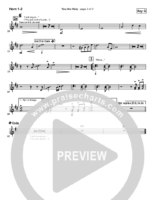 You Are Holy (Prince of Peace) Brass Pack (Newsong)