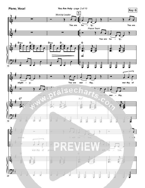 You Are Holy (Prince of Peace) Piano/Vocal & Lead (Newsong)