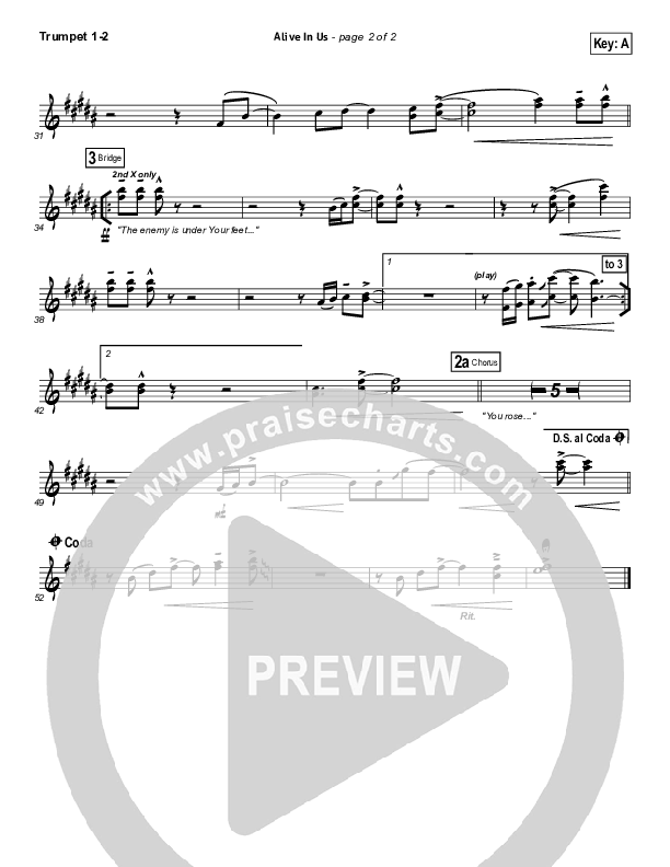 Alive In Us Trumpet 1,2 (Hillsong Worship)