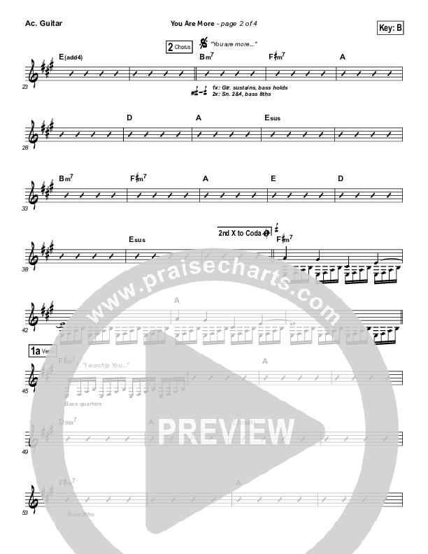 You Are More Acoustic Guitar (Hillsong Worship)