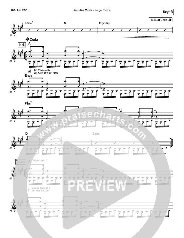 You Are More Acoustic Guitar (Hillsong Worship)