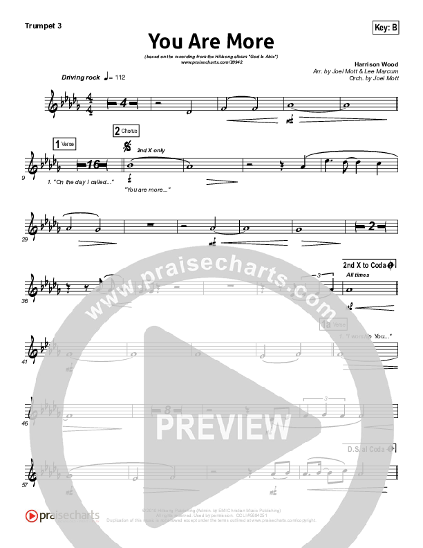 You Are More Trumpet 3 (Hillsong Worship)