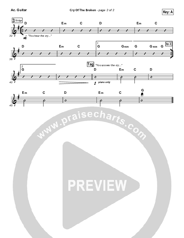 Cry Of The Broken Acoustic Guitar (Hillsong Worship)