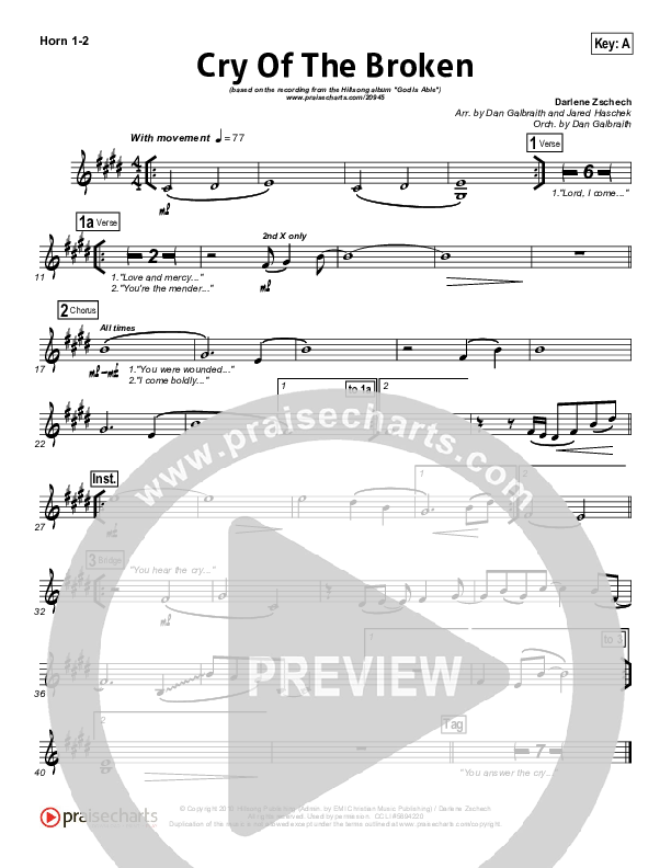 Cry Of The Broken Brass Pack (Hillsong Worship)