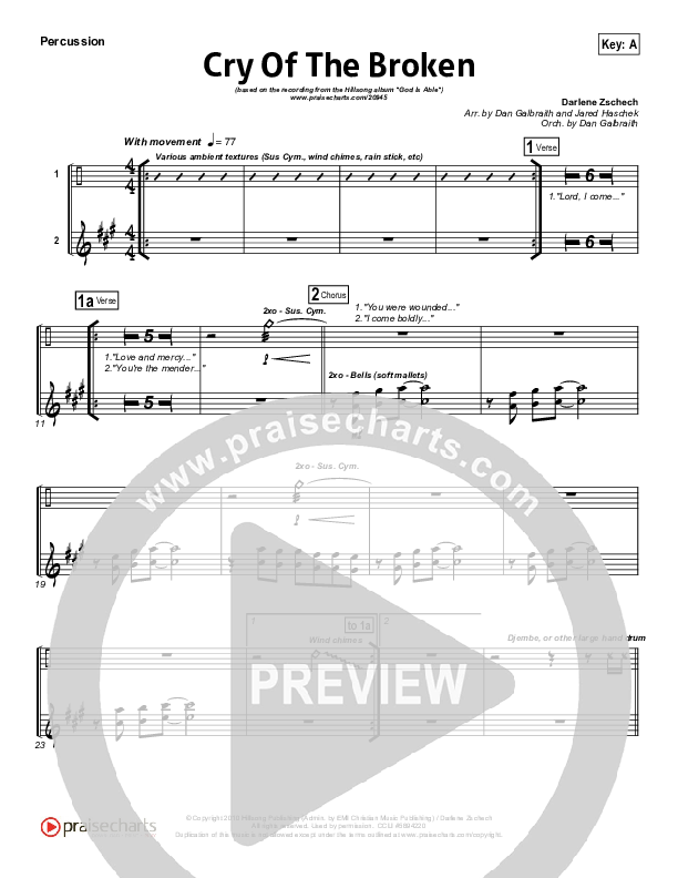 Cry Of The Broken Percussion (Hillsong Worship)