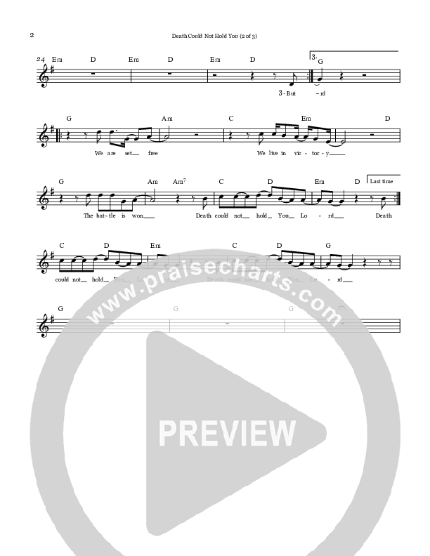 Death Could Not Hold You Chord Chart (Tree Hill Collective)