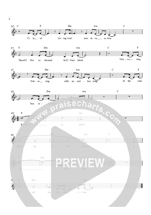 I Worship You Alone Lead Sheet (Tree Hill Collective)