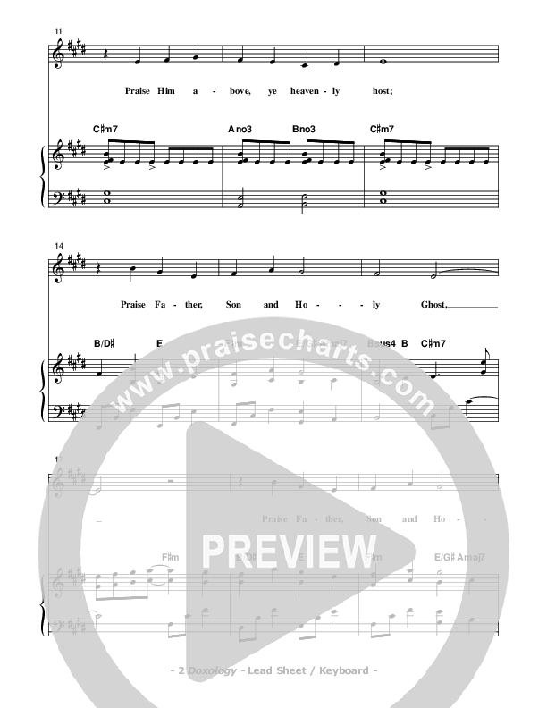 Doxology Piano/Vocal (Don Chapman)