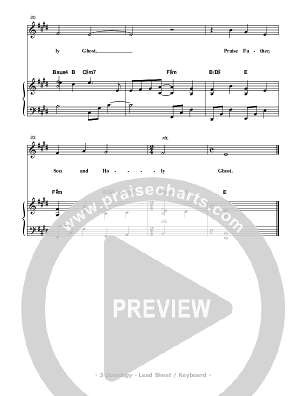 Doxology Piano/Vocal (Don Chapman)