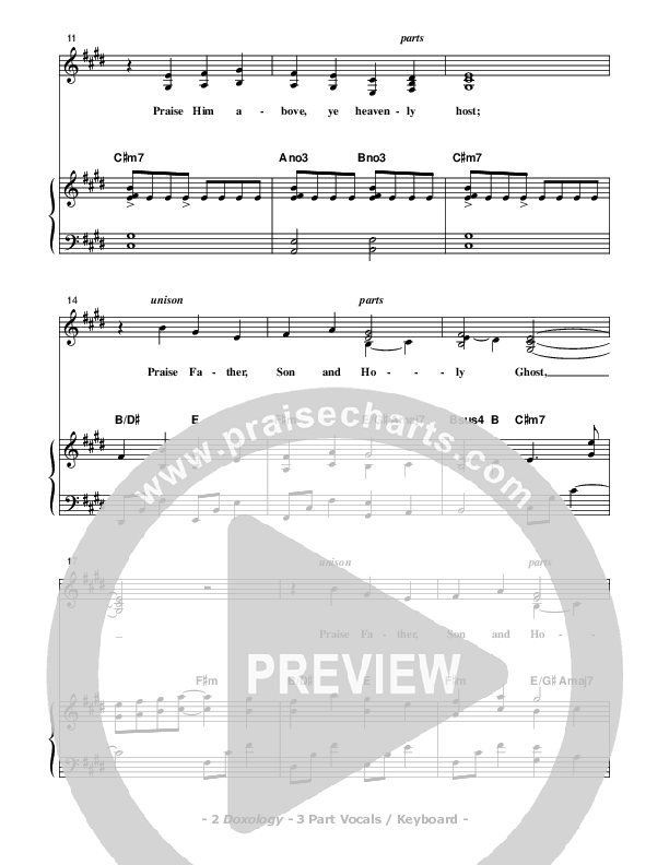 Doxology Piano/Vocal (SAT) (Don Chapman)