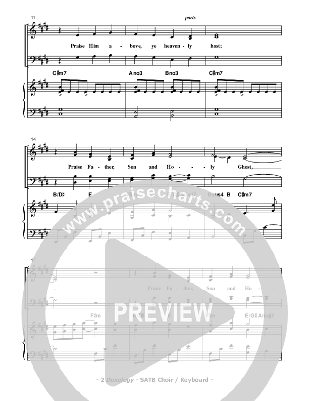 Doxology Piano/Vocal (SATB) (Don Chapman)