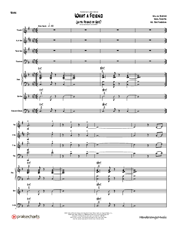 Friend Of God (with Friend Of God) Conductor's Score (Brad Henderson)