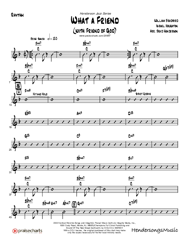 Friend Of God (with Friend Of God) Rhythm Chart (Brad Henderson)
