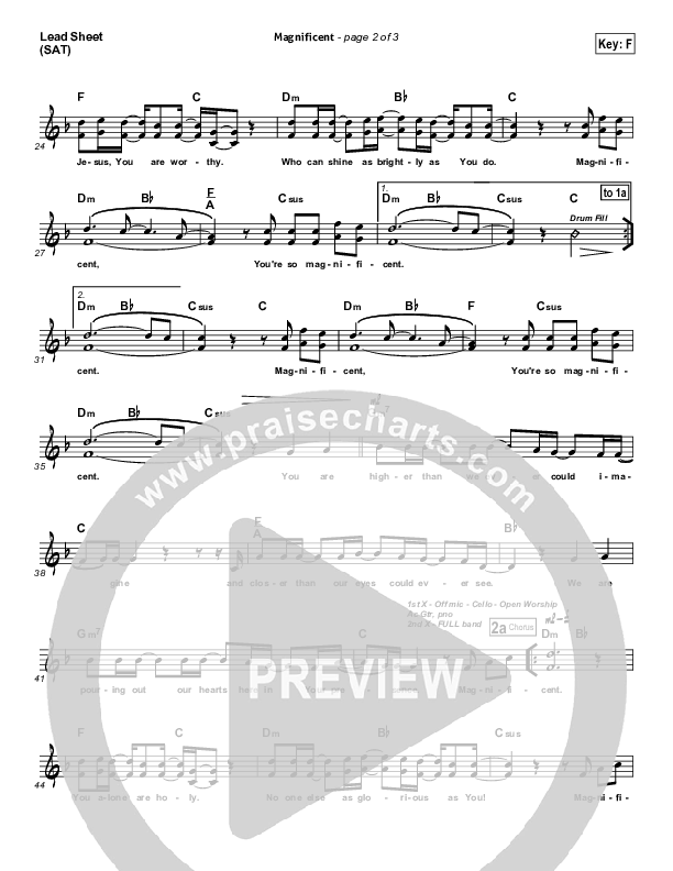 Magnificent Lead (SAT) (Matt Redman)