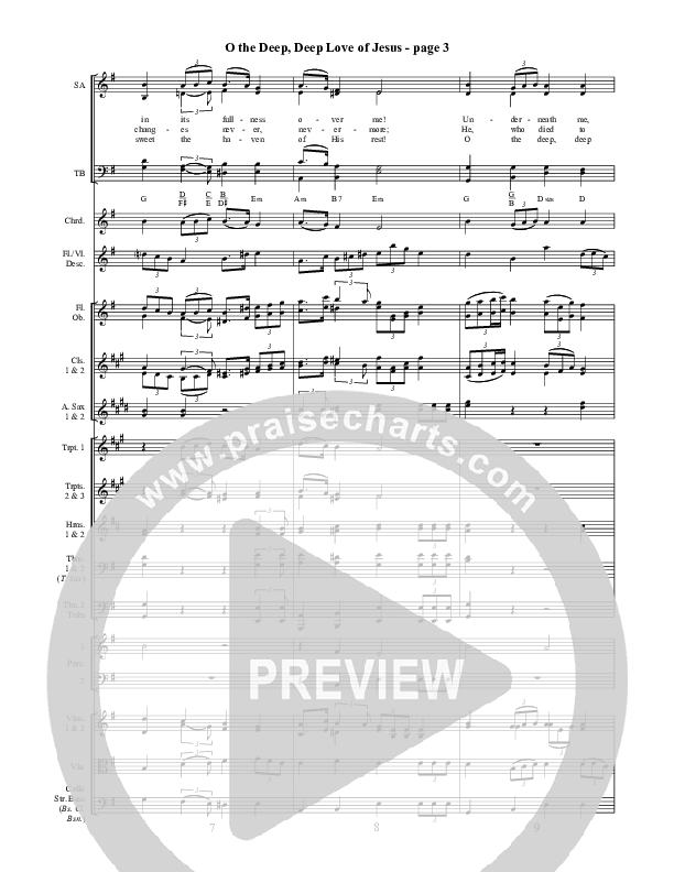 O the Deep Deep Love of Jesus Conductor's Score (Celebrating Grace)