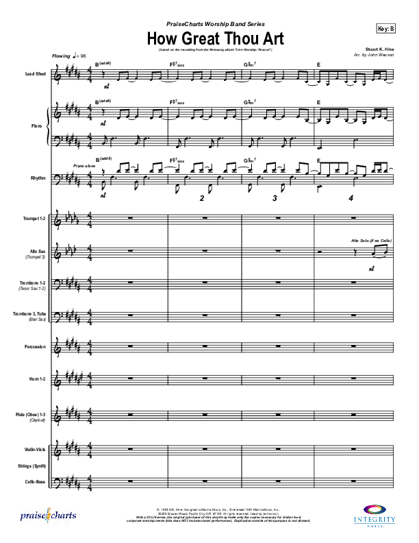 How Great Thou Art Conductor's Score (Newsong)
