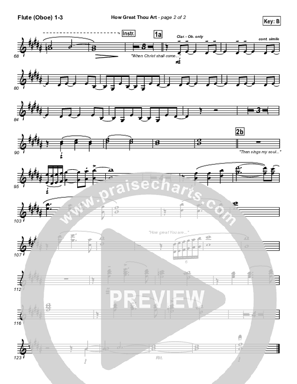 How Great Thou Art Flute/Oboe Sheet Music PDF (Newsong) PraiseCharts