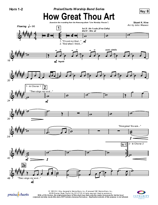 How Great Thou Art Brass Pack (Newsong)