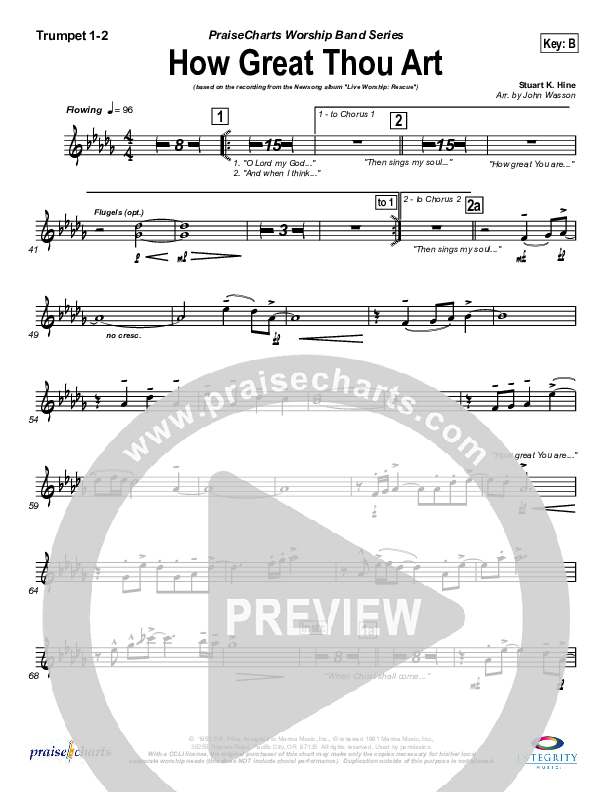 How Great Thou Art Trumpet 1,2 (Newsong)