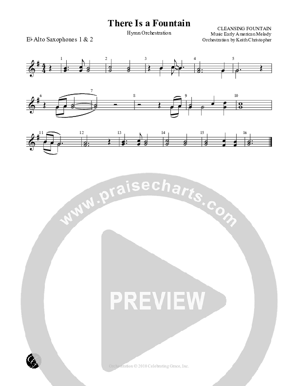 There Is a Fountain Alto Sax 1/2 (Celebrating Grace)