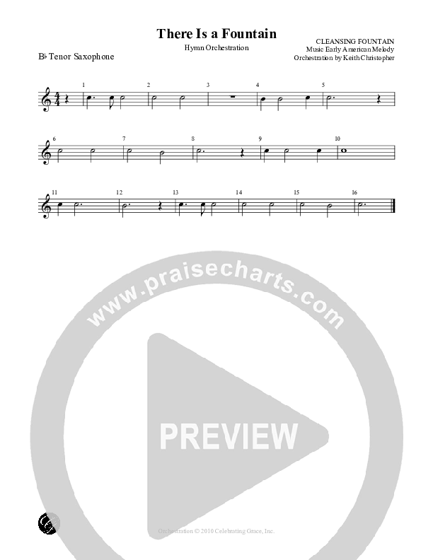 There Is a Fountain Tenor Sax 2 (Celebrating Grace)
