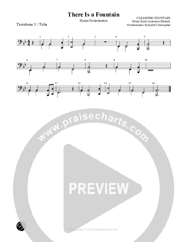 There Is a Fountain Trombone 3/Tuba (Celebrating Grace)