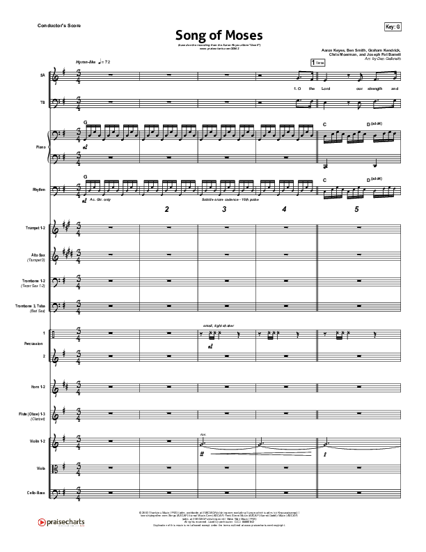 Song Of Moses Conductor's Score (Aaron Keyes)