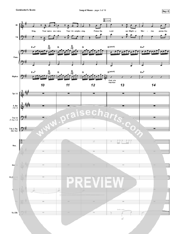 Song Of Moses Conductor's Score (Aaron Keyes)