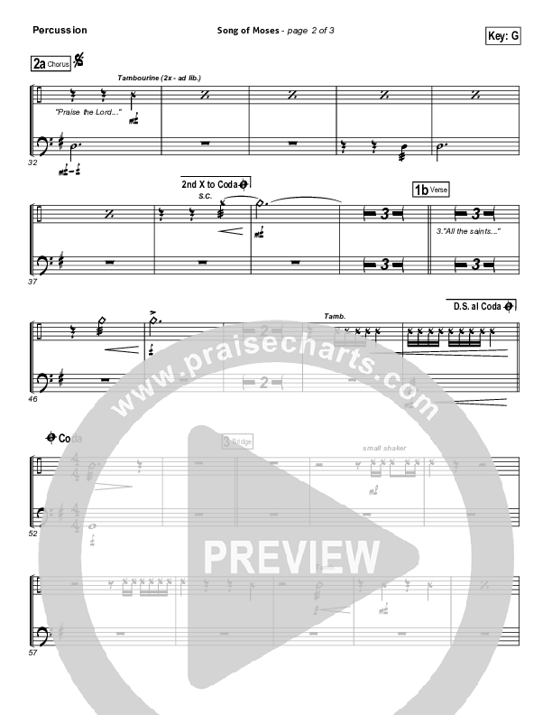 Song Of Moses Percussion (Aaron Keyes)