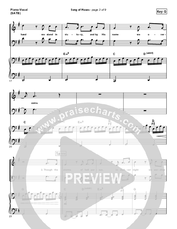 Song Of Moses Piano/Vocal (Aaron Keyes)