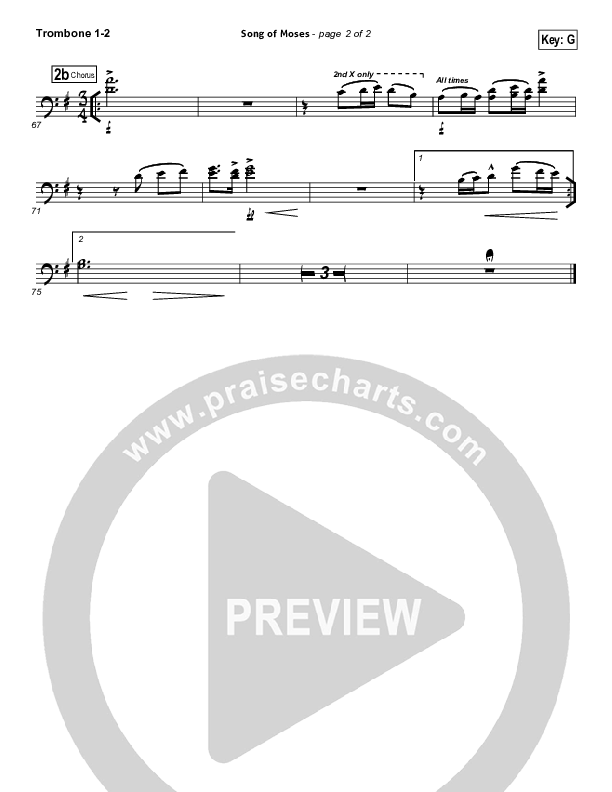 Song Of Moses Trombone 1/2 (Aaron Keyes)