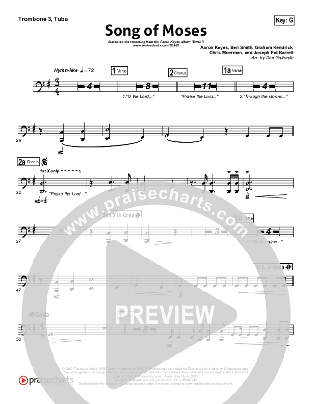 Song Of Moses Trombone 3/Tuba (Aaron Keyes)