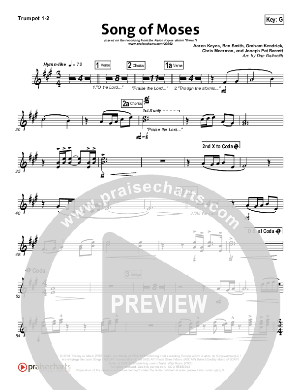 Song Of Moses Trumpet 1,2 (Aaron Keyes)