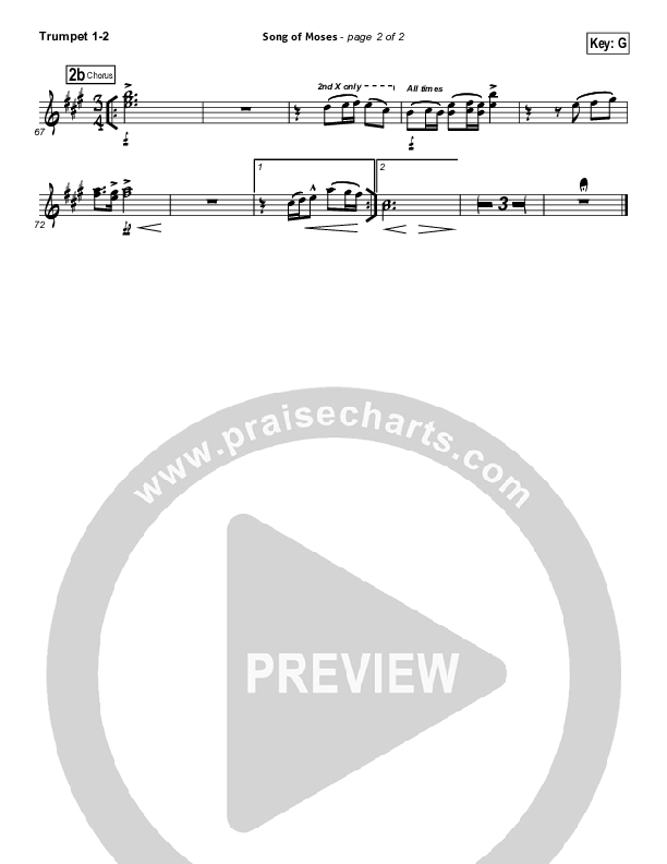 Song Of Moses Trumpet 1,2 (Aaron Keyes)