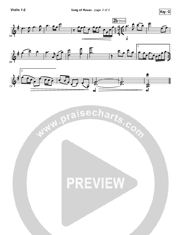 Song Of Moses Violin 1/2 (Aaron Keyes)