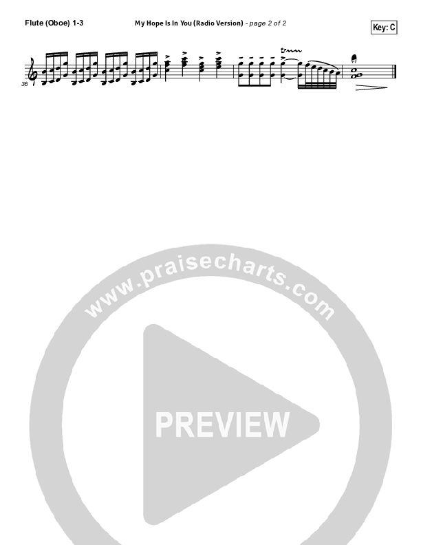 My Hope Is In You (Radio) Flute/Oboe 1/2/3 (Aaron Shust)
