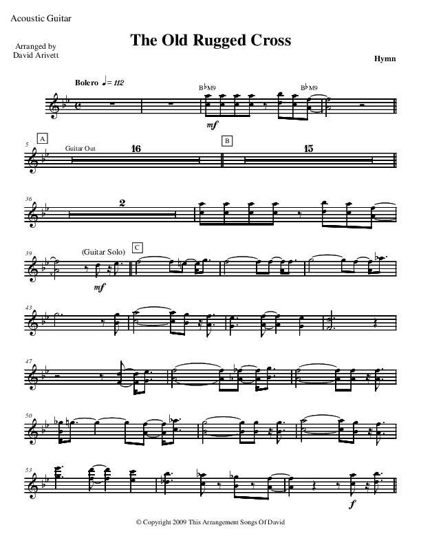 The Old Rugged Cross (Instrumental) Acoustic Guitar (David Arivett)