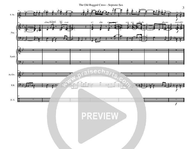 The Old Rugged Cross (Instrumental) Conductor's Score (David Arivett)